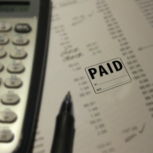Paid, Accountant, Small Business Rubber Stamp