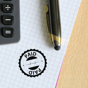 Paid, Accountant, Small Business Rubber Stamp