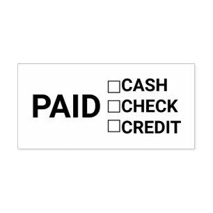 Paid Business Payment marking Rubber Stamp