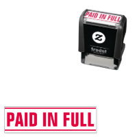 PAID Business Text Template Self-inking Stamp