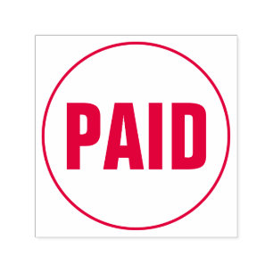 PAID Business Text Template Self-inking Stamp