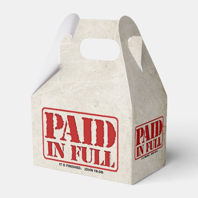 Paid in Full Favour Box (Front Side)