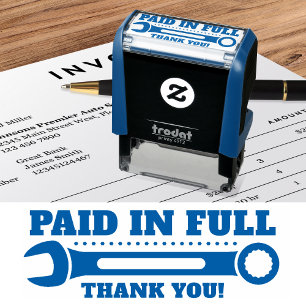 Paid In Full Ink Stamp Business Invoice Supplies