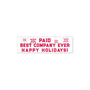 PAID Little Big Snowflakes Self-inking Stamp