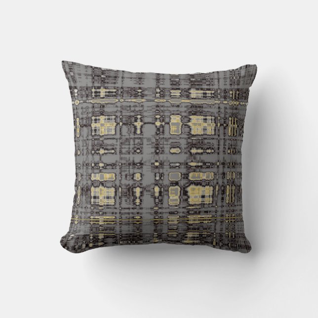 Paid Modern -grey and beige Design Cushion (Front)