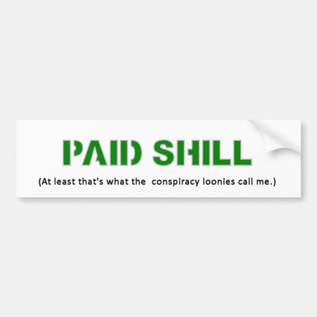 Paid Shill Sticker (Front)