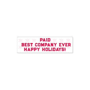 PAID Snowflakes Self-inking Stamp