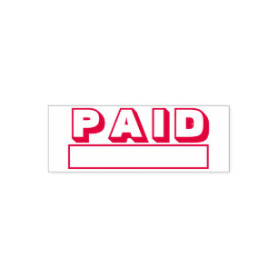 PAID with area - Basic Office or Business Bank Self-inking Stamp