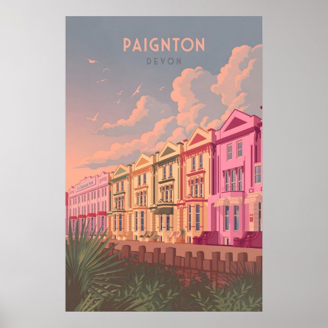 Paignton Devon Travel Poster (Front)