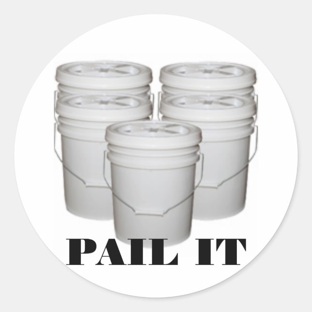 PAIL IT CLASSIC ROUND STICKER (Front)