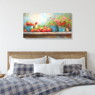 Pails of Strawberries  Canvas Print