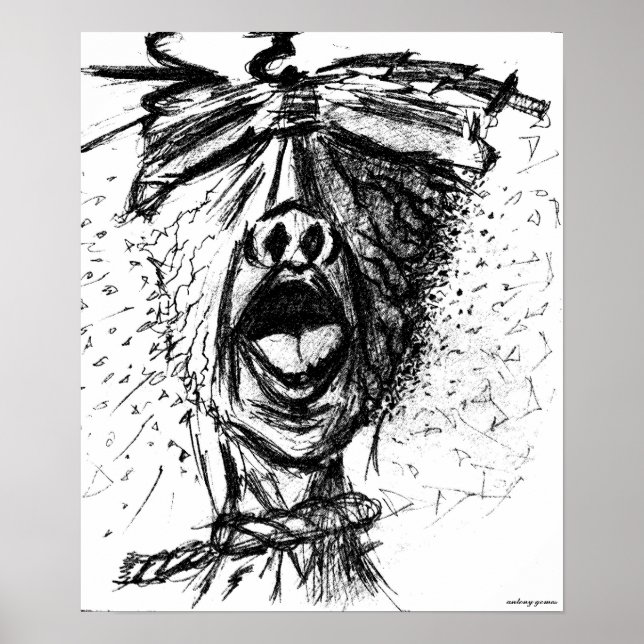 Pain and Frustration - Pencil Sketch Poster (Front)