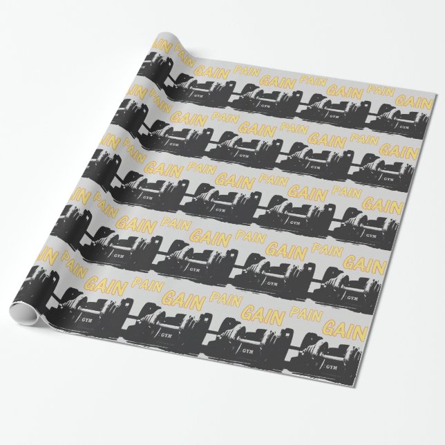 Pain and Gain Wrapping Paper (Unrolled)