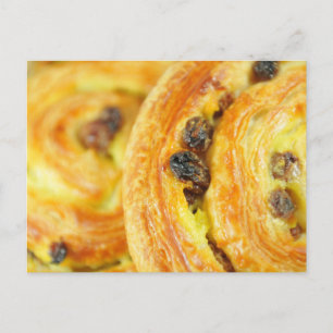 Pain aux raisins postcard