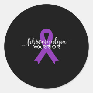 Pain Awareness Purple Ribbon Invisible Illness Classic Round Sticker