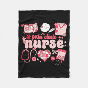Pain Clinic Nurse Valentine's Day Pain Management  Fleece Blanket