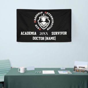Pain, Hardship, Determination – Funny PhD Quote Banner