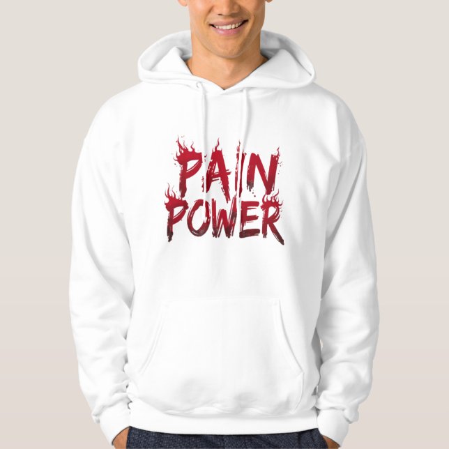Pain is Power – Grunge Gothic Streetwear Hoodie (Front)
