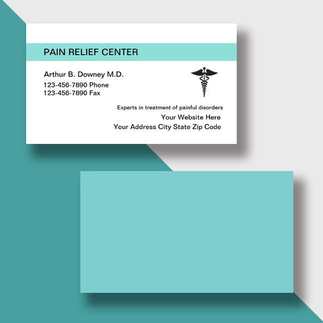 Pain Relief Medical Business Cards (Creator Uploaded)