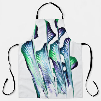 Pain Remover 1 Purple Green Flower Abstract Apron
