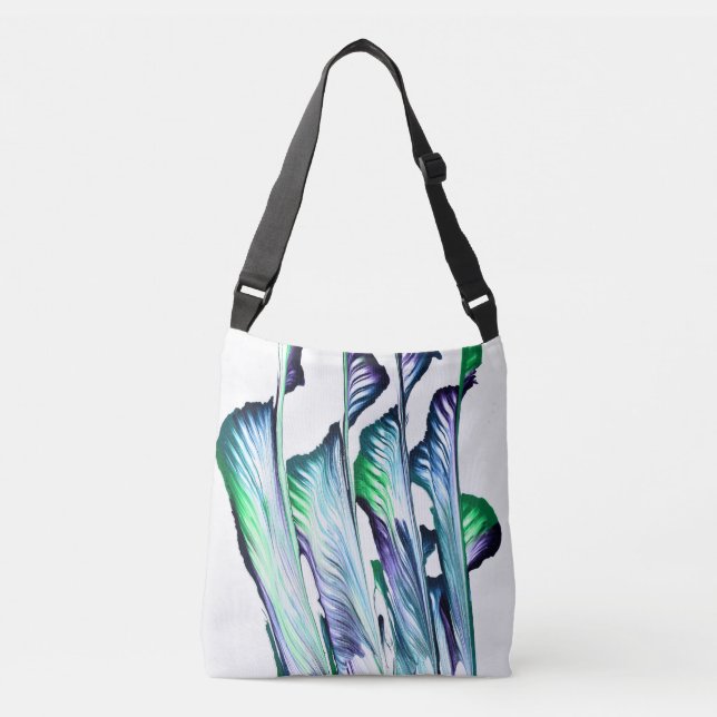Pain Remover 1 Purple Green Flower Abstract Tote (Front)