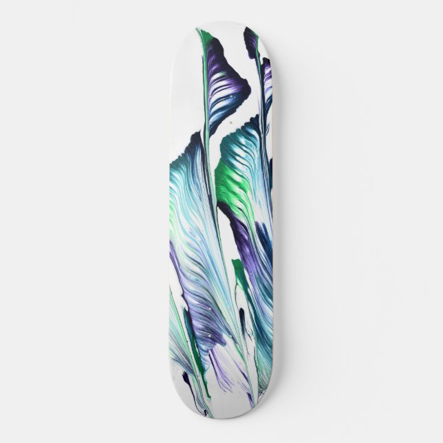 Pain Remover 1 Purple Green Skateboard Deck (Front)
