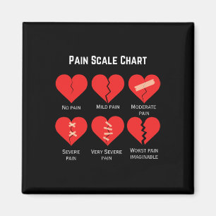 Pain Scale Chart Design For Funny Valentine's Day Magnet