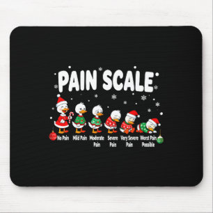 Pain Scale Cute Duck Christmas Nurse Triage Pain E Mouse Pad