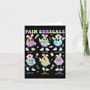 Pain Scale Easter Day Cute Bunny Eggs Nurse Triage Card