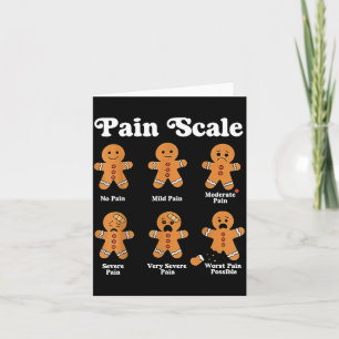 Pain Scale Funny Gingerbread Christmas Nurse Pain Card