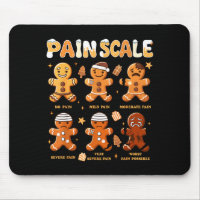 Pain Scale Funny Gingerbread Man Christmas Nurse H