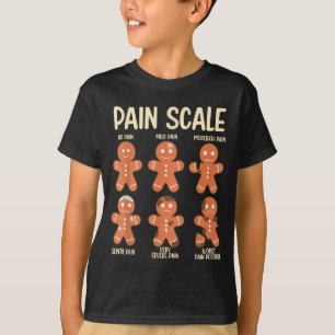 Pain Scale Funny Gingerbread Man Christmas Nurse H T-Shirt