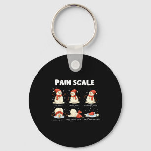 Pain Scale Snowman Nurse Christmas Xmas Snow Pajam Key Ring
