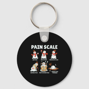 Pain Scale Snowman Xmas Funny Nurse Christmas Icu  Key Ring