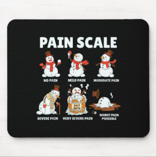 Pain Scale Snowman Xmas Funny Nurse Christmas Icu  Mouse Pad