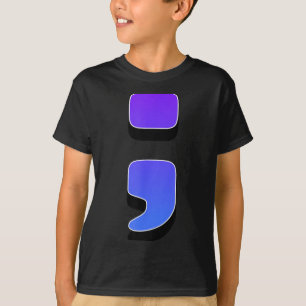 Pain Semicolon Prevention Awareness Graphic T-Shirt