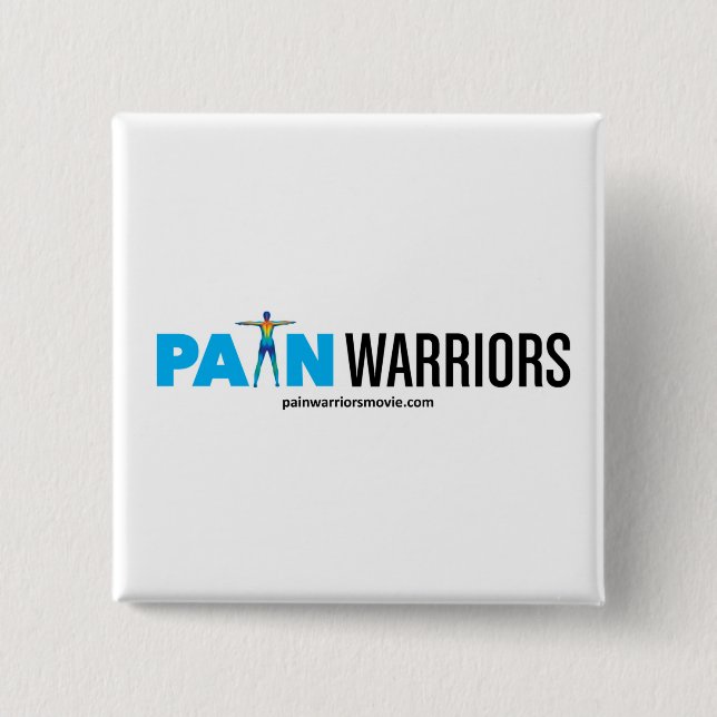 Pain Warriors Movie 15 Cm Square Badge (Front)