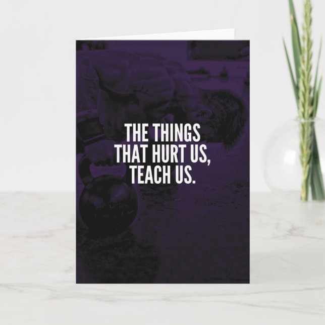 Pain - Workout Inspirational Words - Kettlebell Card (Front)