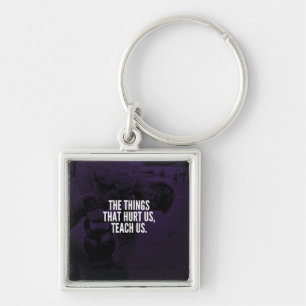 Pain - Workout Inspirational Words - Kettlebell Key Ring