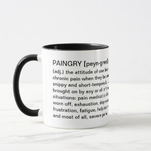 Paingry Chronic Pain Cup - Definition & Pain Face