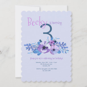 Painsies in Blue Invitation