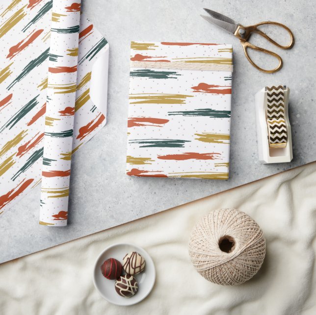 Paint Abstract Pattern Wrapping Paper (Crafts)