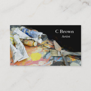 Paint and Brushes Professional Artist Business Card