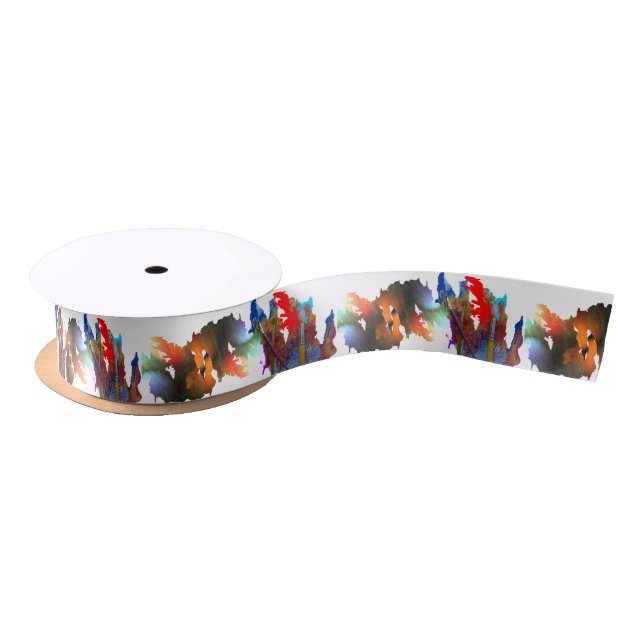 Paint and Brushes Satin Ribbon (Spool)