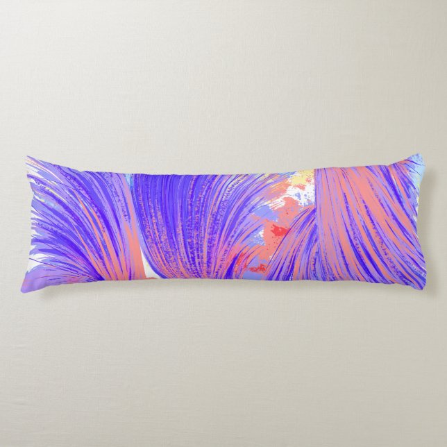 Paint and feathers  body cushion (Front)