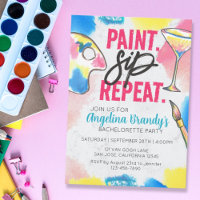 Paint and Sip Bachelorette Wine Party Marble