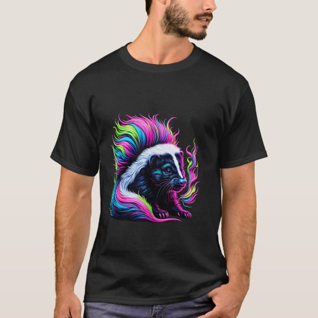 Paint Art Skunk Skunks T-Shirt (Front)
