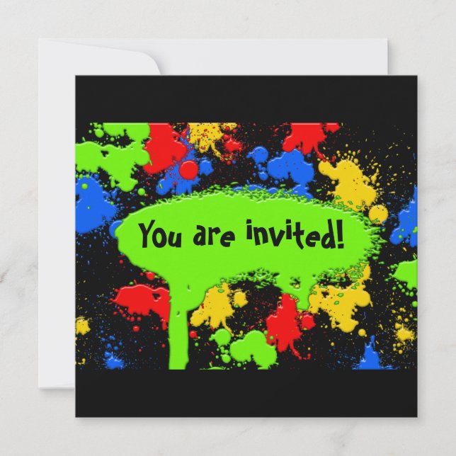 Paint Ball Invitation (Front)
