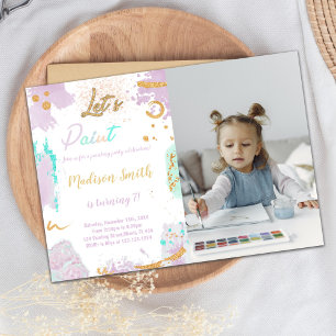 Paint Birthday Invitations with Photo