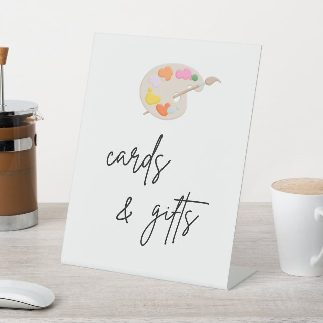 Paint Birthday Party Cards and Gifts Sign (In SItu)